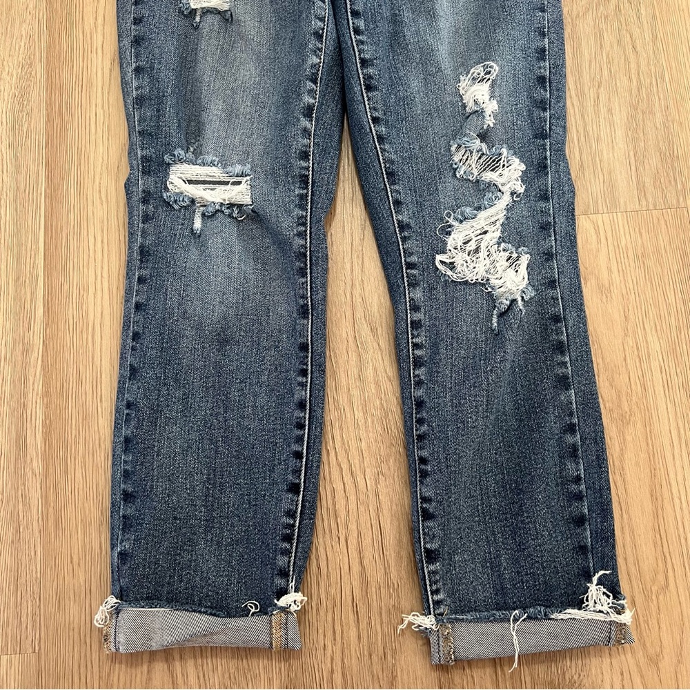 Judy Blue Dark Wash Distressed Relaxed Fit Jeans Size 3/26 Style JB88135 - Picture 3 of 13